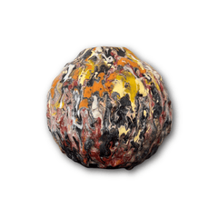 Vase unique en grès émaillé multicolore issu de la collection « Pearls » de Morten Løbner