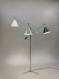 Vintage Italian Triennale Three Arm Floor Lamp by Angelo Lelii for Arredoluce