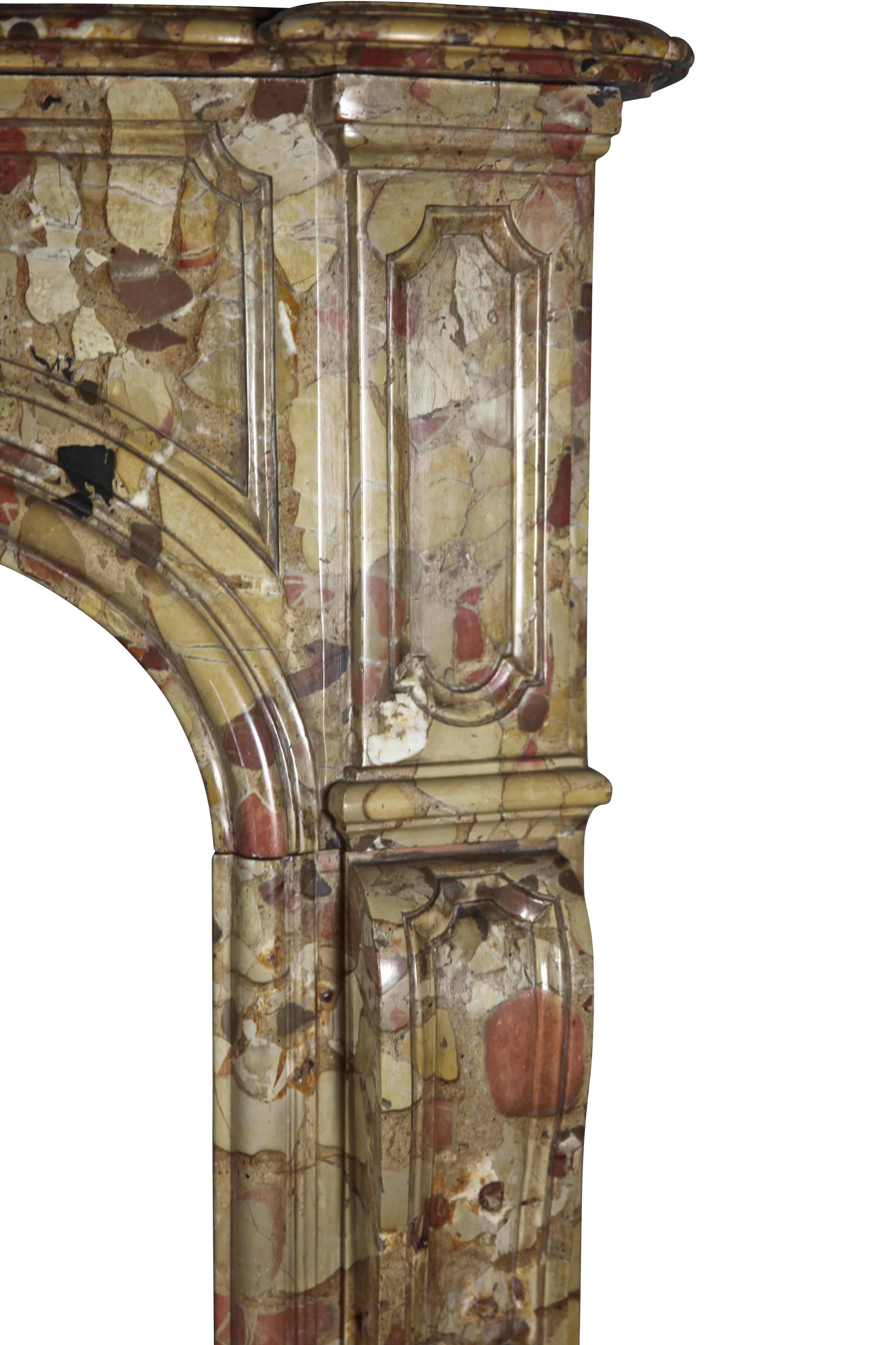 18th Century Original Antique Fireplace Mantel in Royal Marble For Sale ...