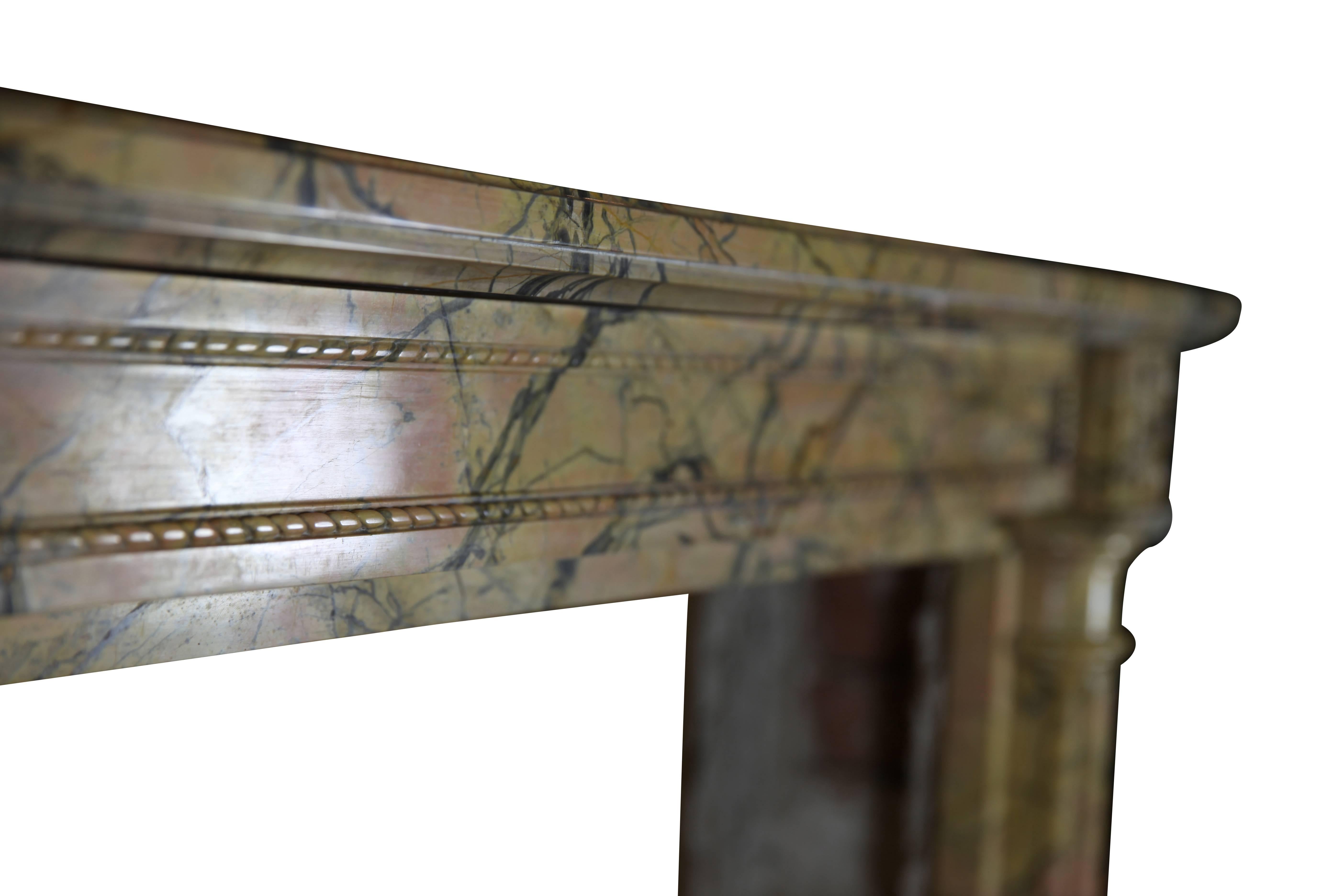 Polished 18th Century Exceptional European Original Antique Fireplace Mantle For Sale