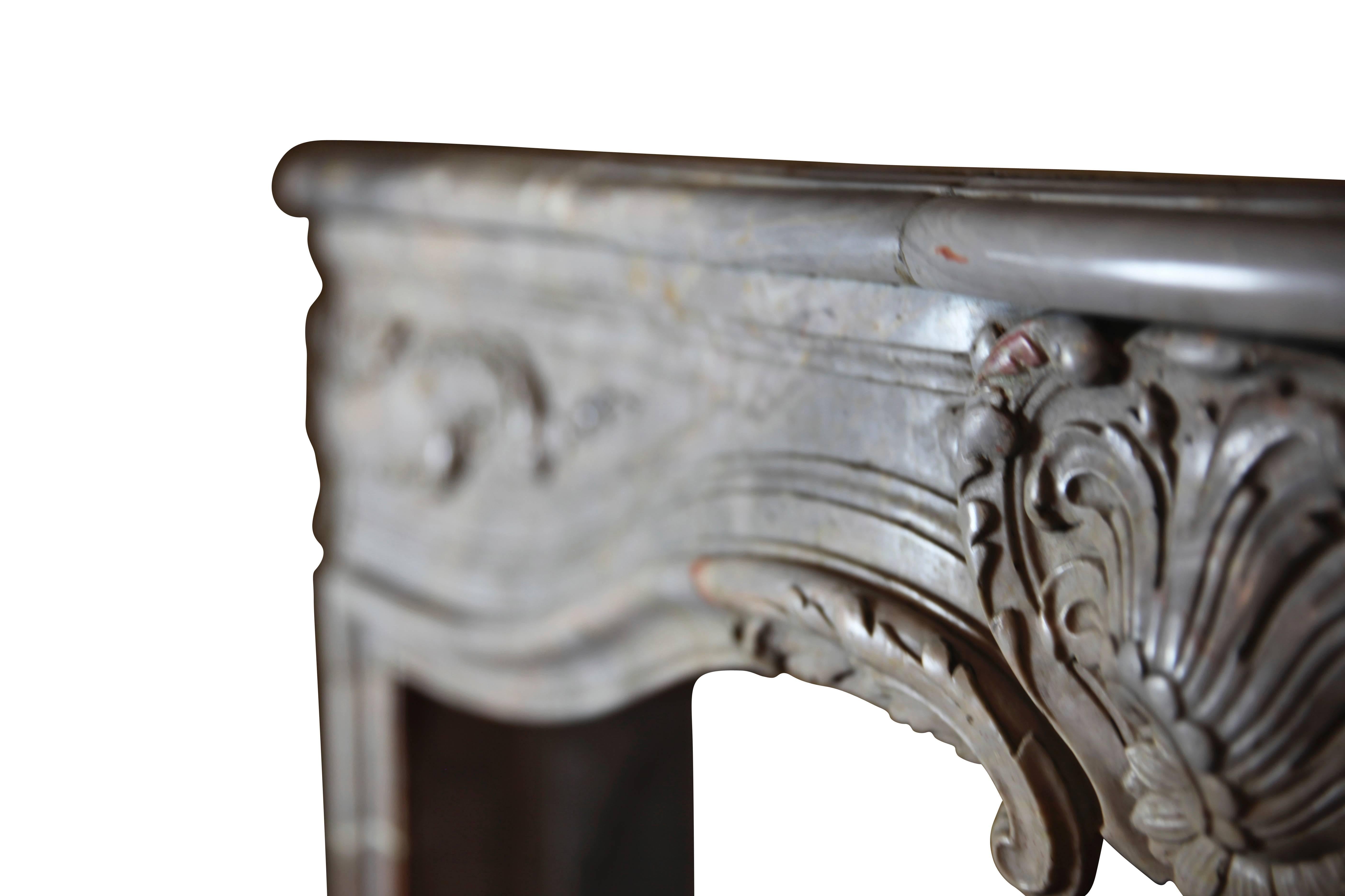 18th Century Fine French Regency Fireplace Surround In Royal Saracolin Marble For Sale 7