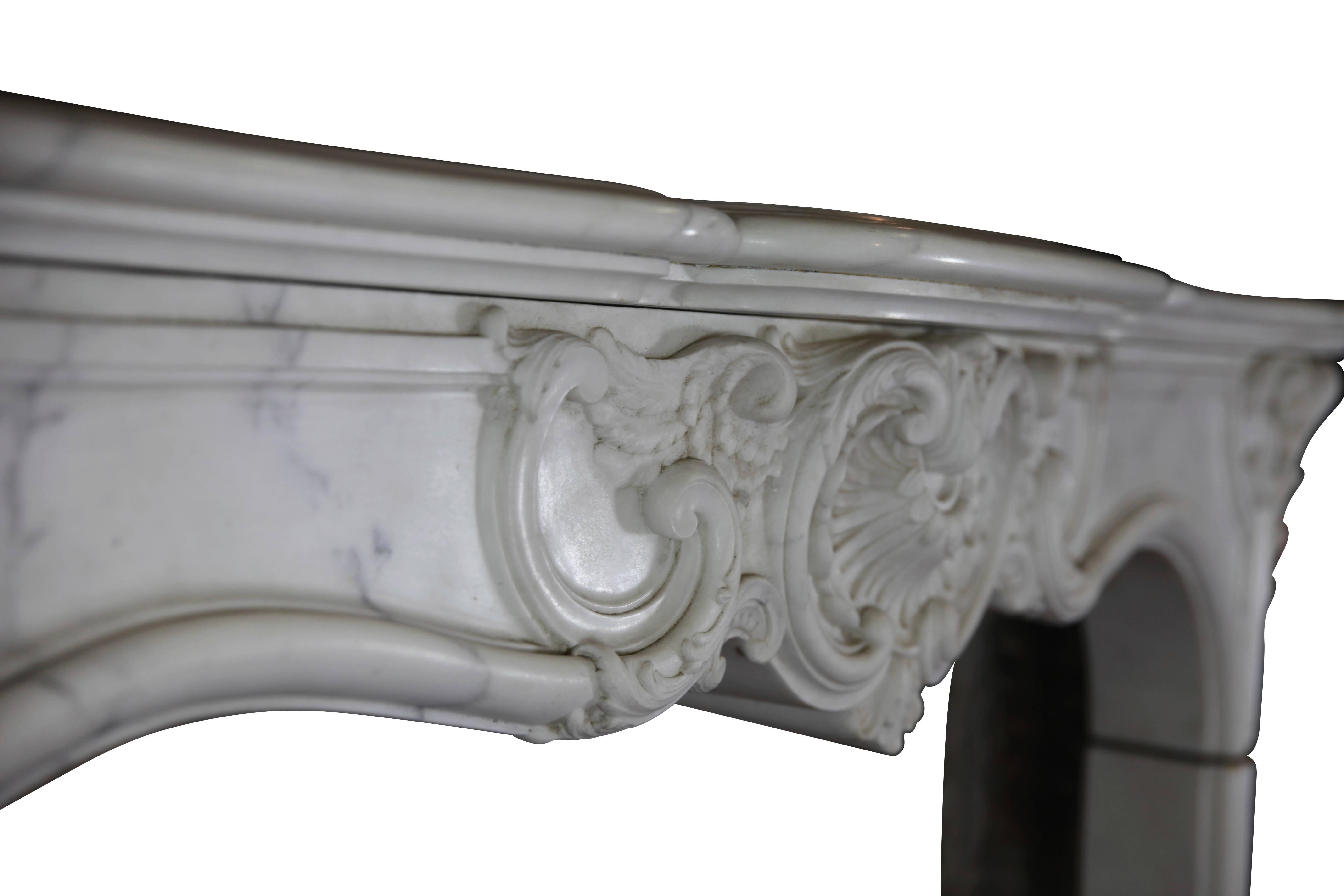 Carved 19th Century Original Empire Period Fireplace Mantel For Sale