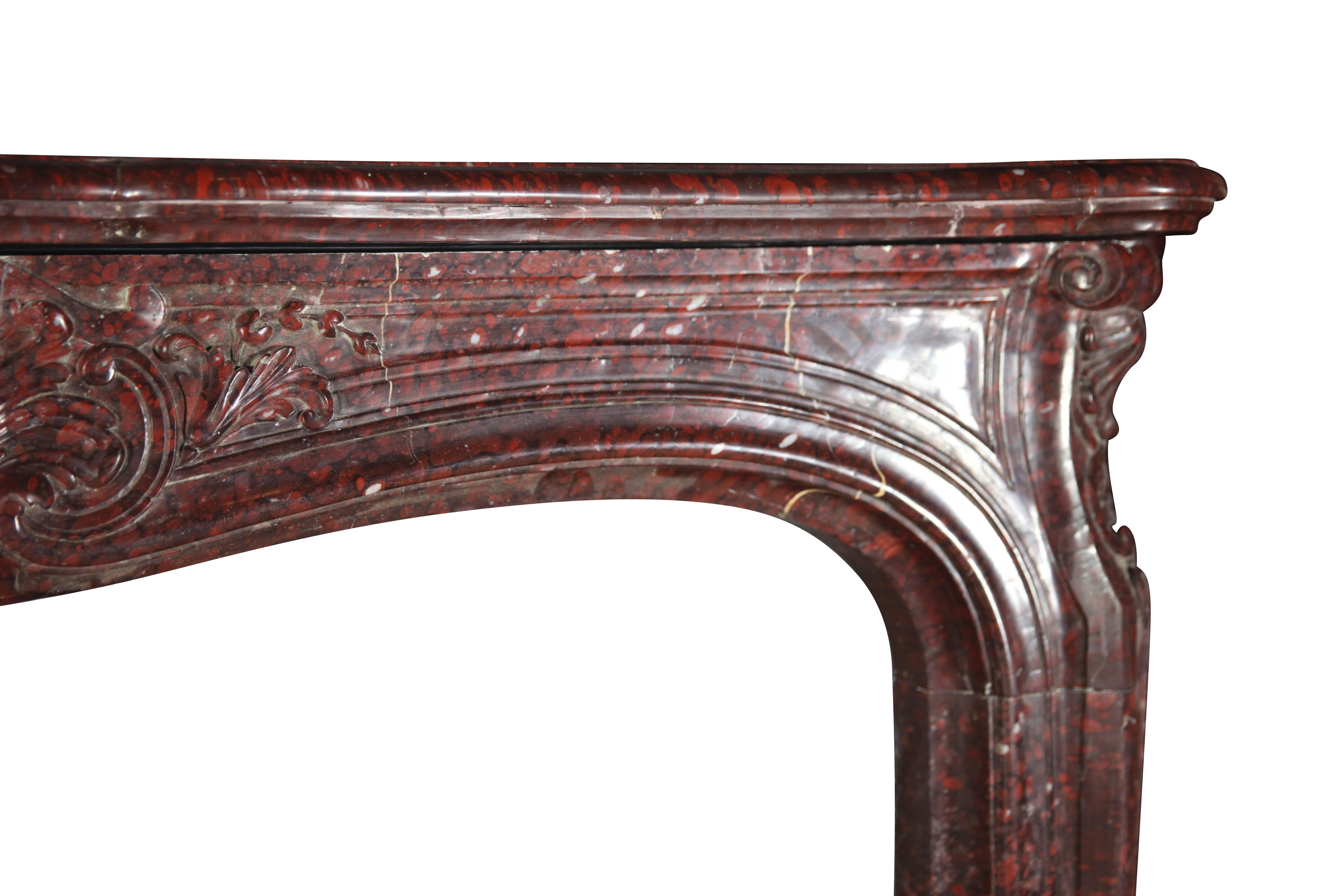 Rococo Revival French 19th Century Grand Salon Original Marble Fireplace Surround For Sale