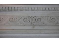 White Statuary Marble Mantle Piece For Luxury Palace Design