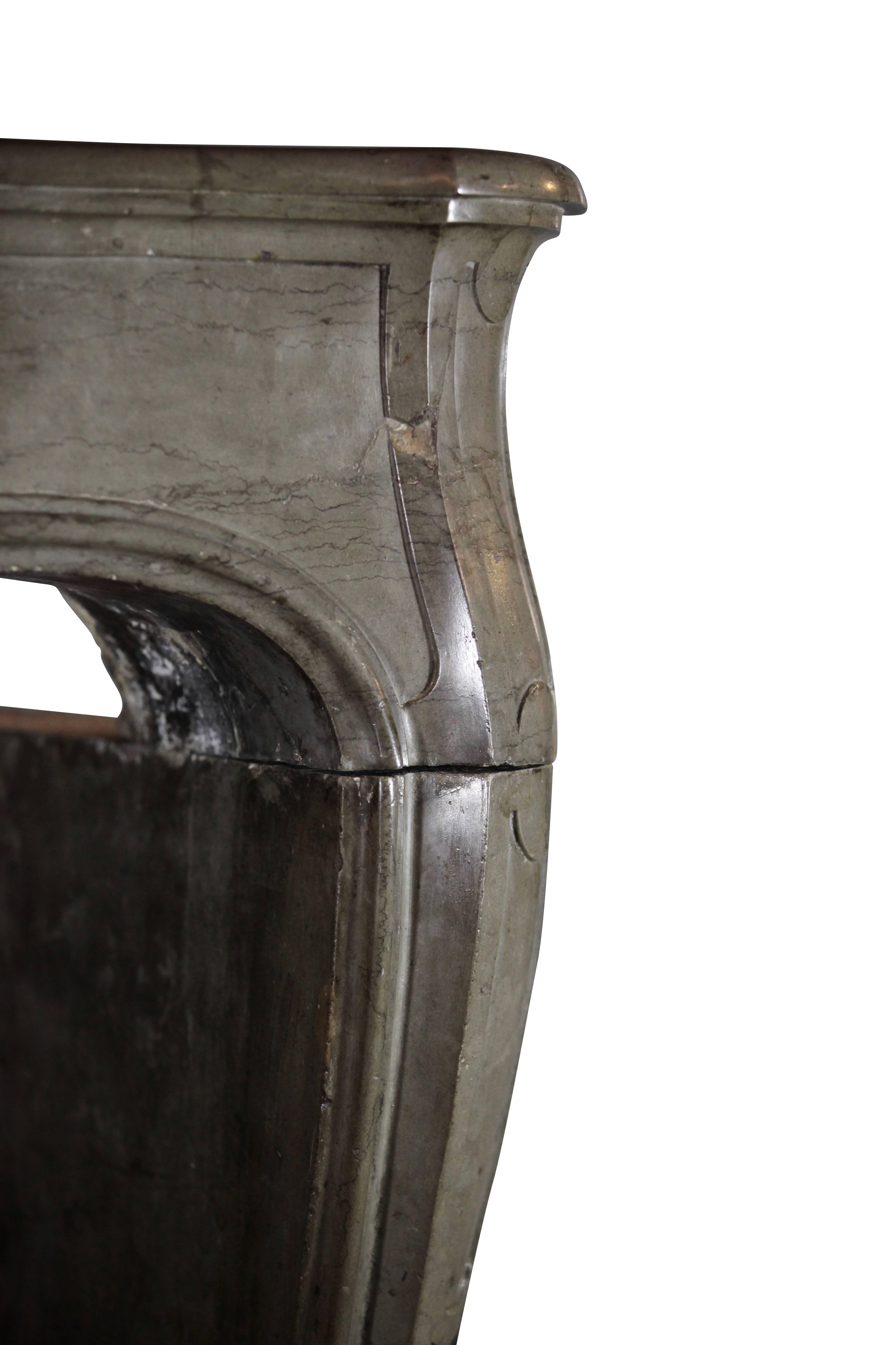 18th Century and Earlier 18th Century Original French Country Fireplace Mantle For Sale