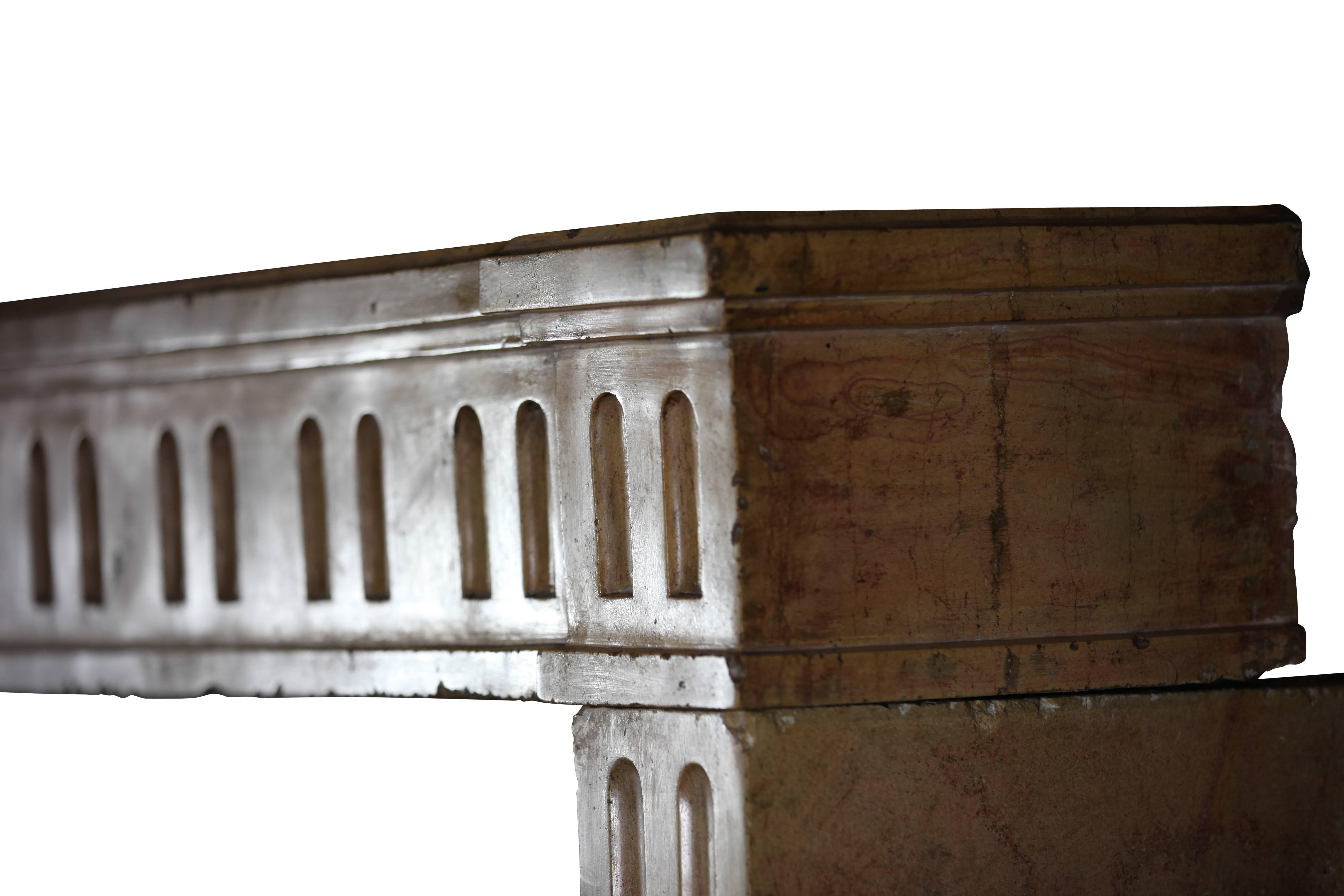 18th Century and Earlier 18th Century Original Antique Fireplace Mantel For Sale
