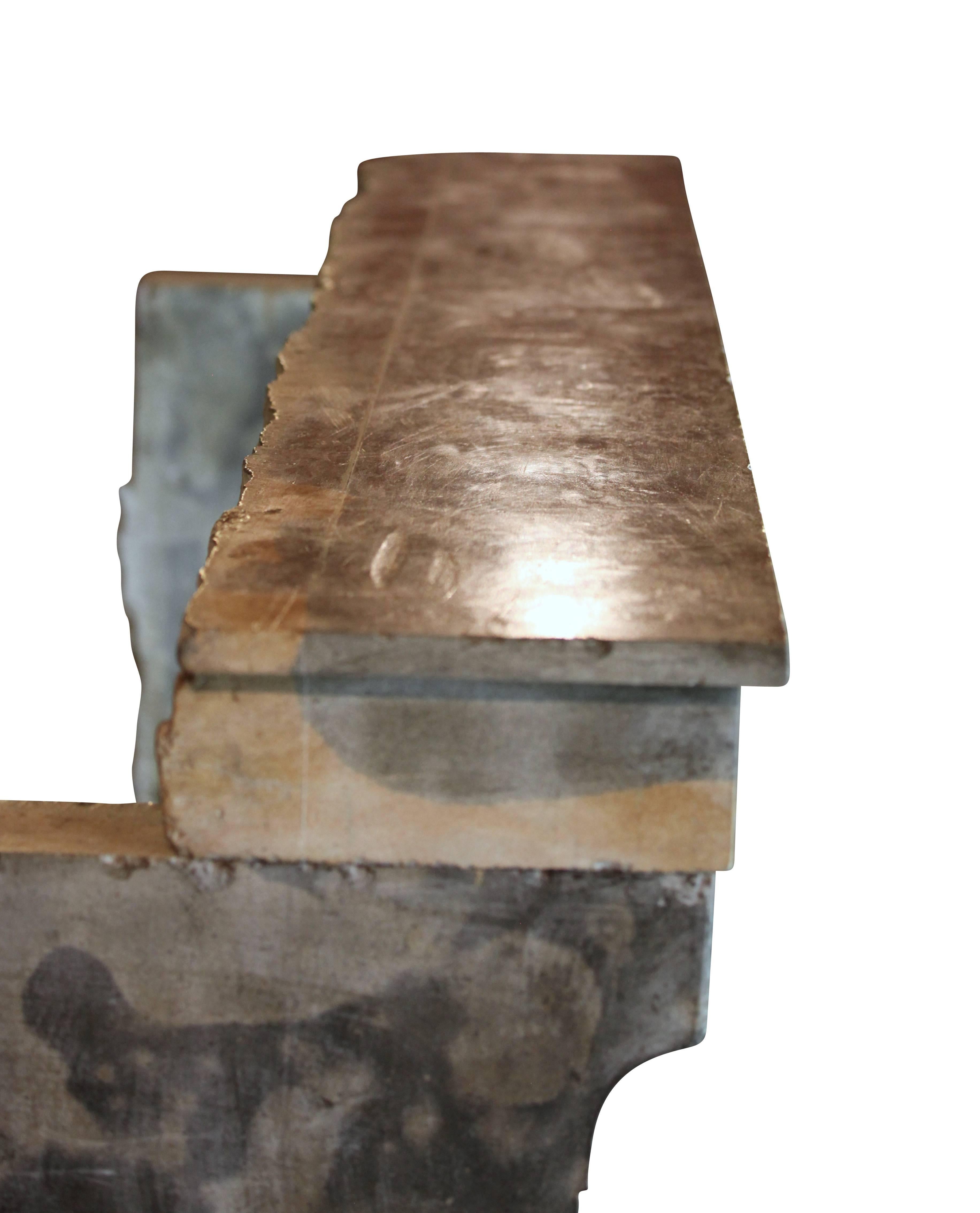 18th Century Original Antique Bicolor Fireplace Surround Extra Wide For Sale 2