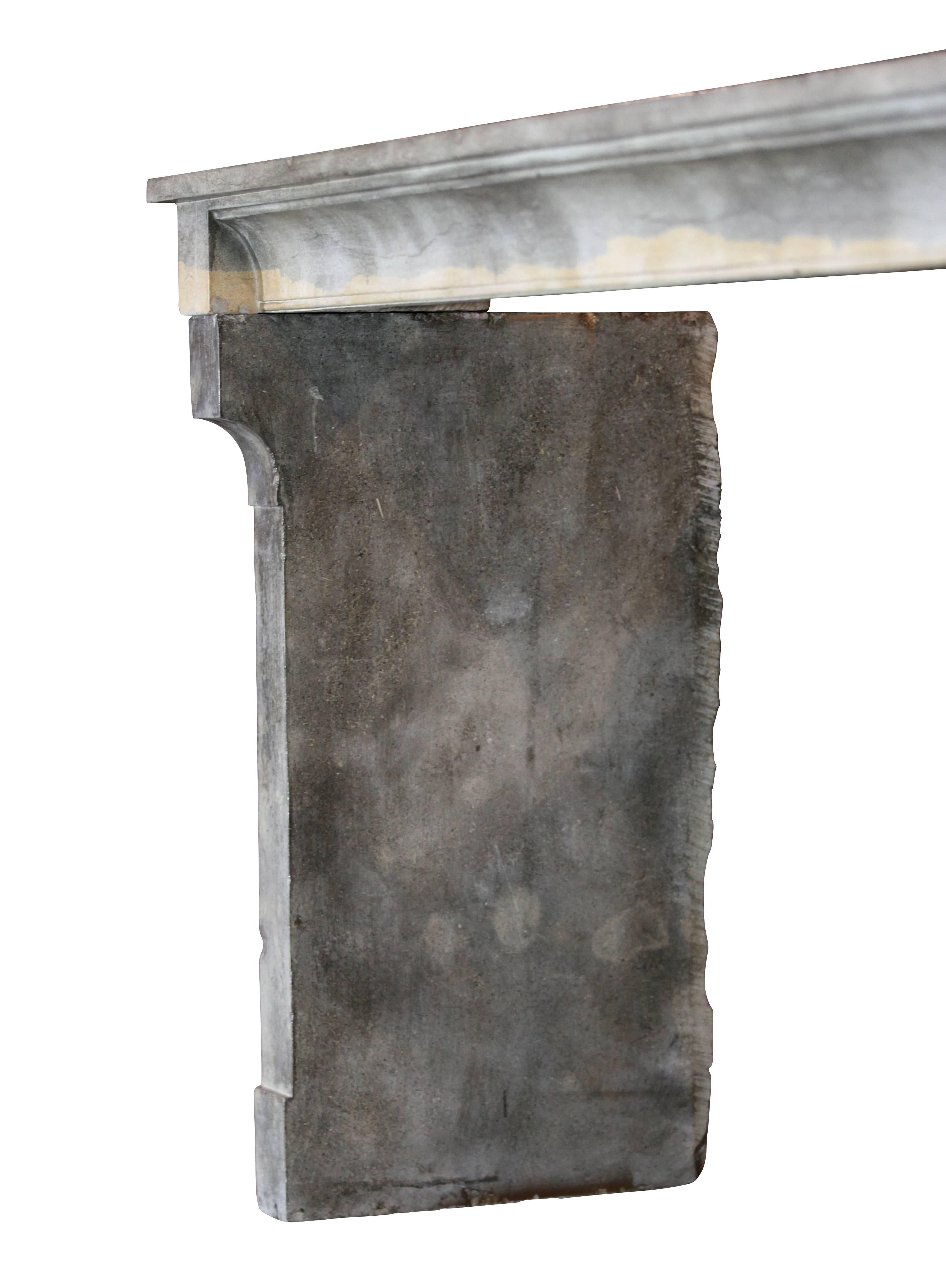18th Century Original Antique Bicolor Fireplace Surround Extra Wide For Sale 5