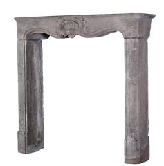 Rare 18th Century Original Antique Fireplace Mantle in Limestone