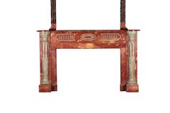 20th Century Rare Art Deco Period Fireplace Mantel with Trumeau