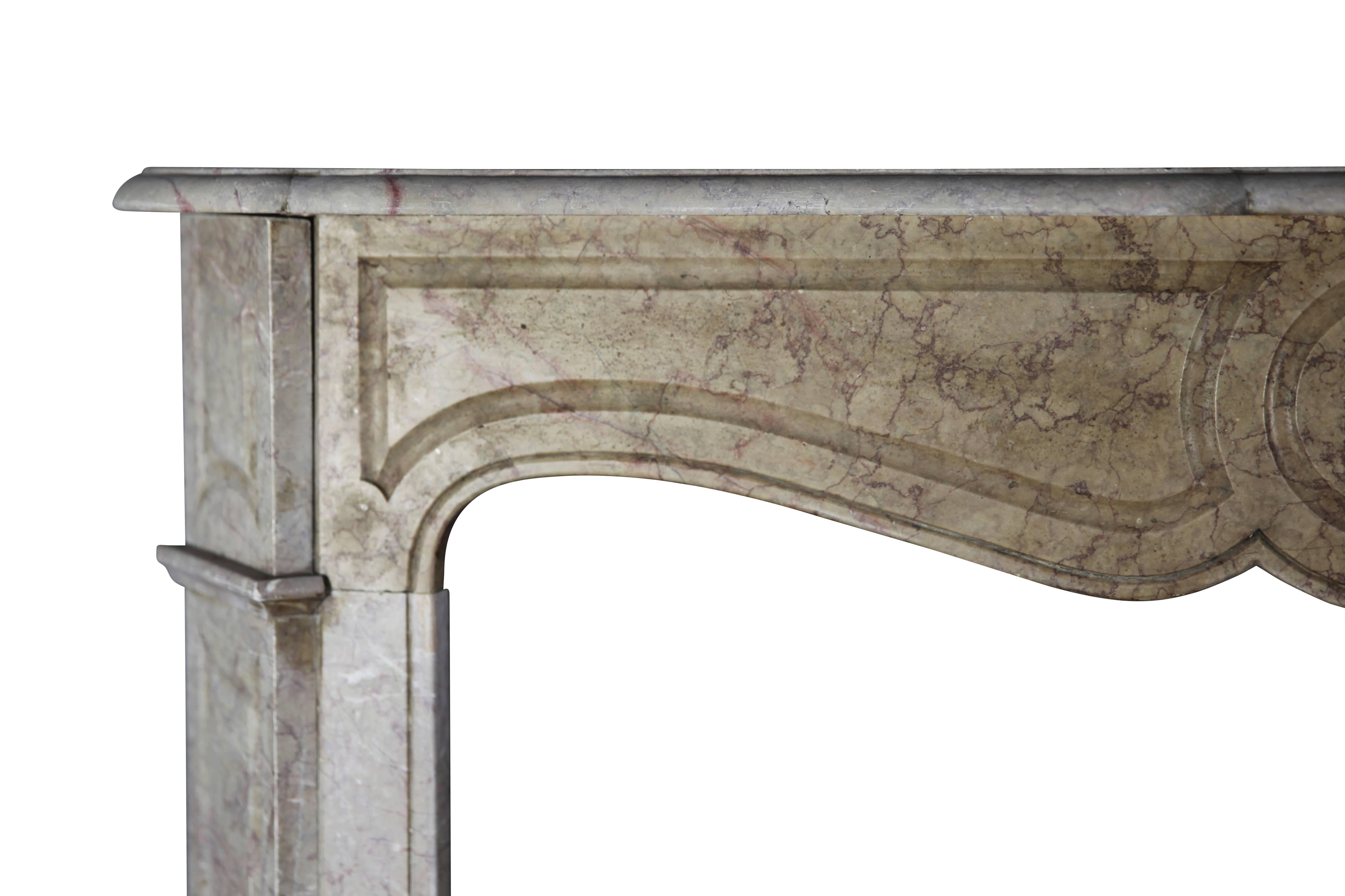 French 19th Century Original Marble Antique Fireplace Mantel