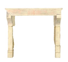 16th Century French Country Style Limestone Fireplace Mantel