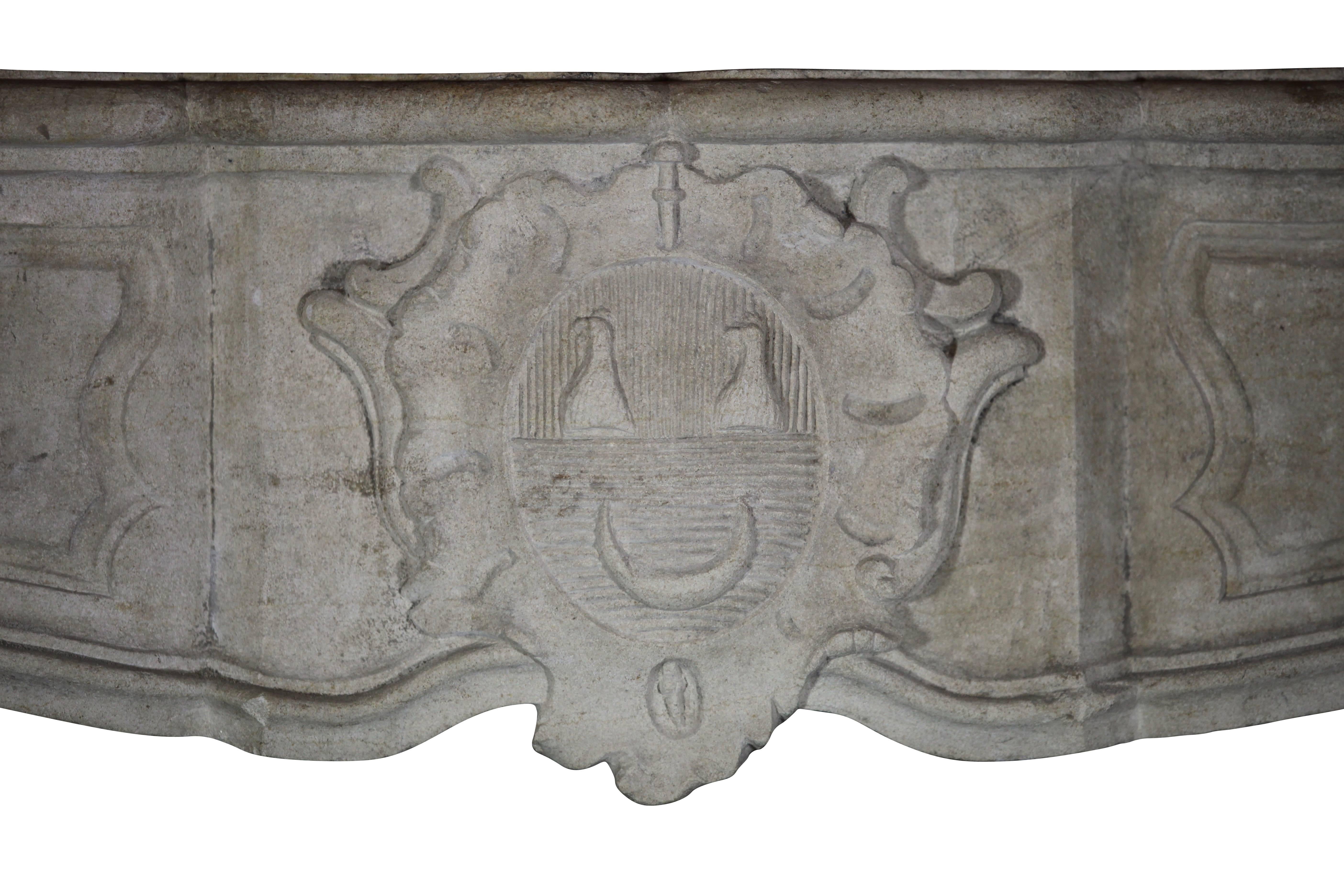 French 17th Century Original Antique Fireplace Mantel For Sale