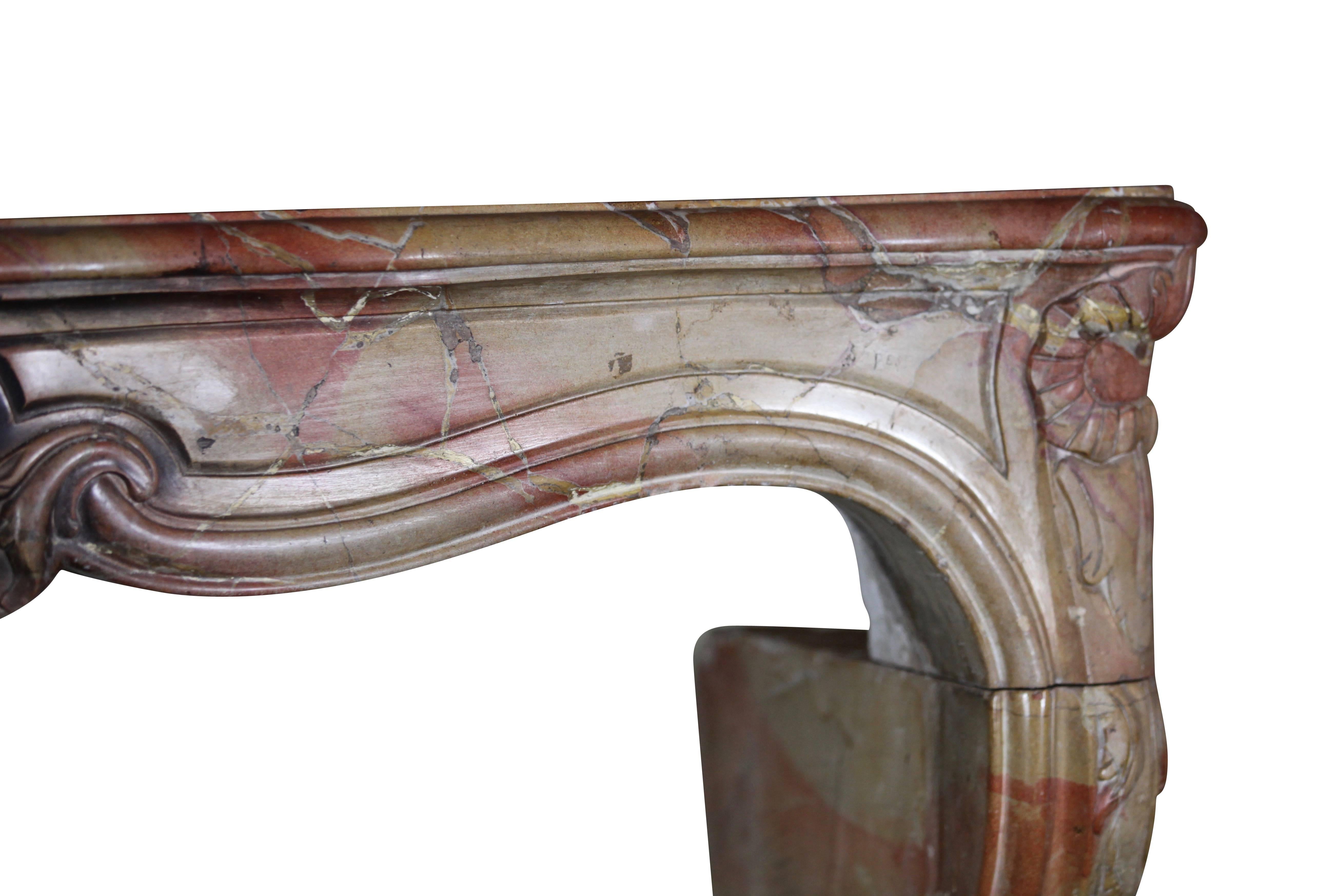 Régence 18th Century French Country and Antique Fireplace Mantle For Sale