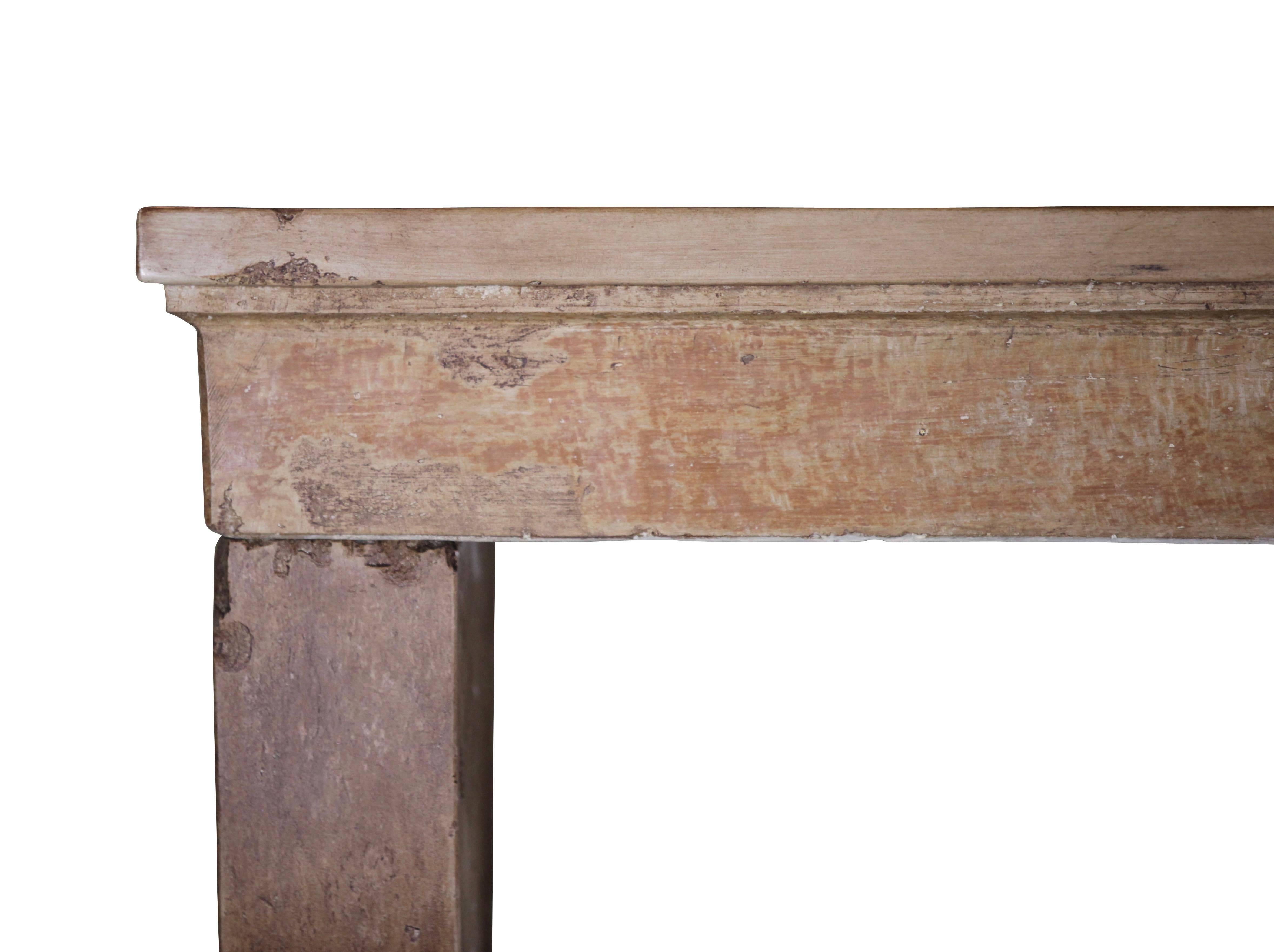Carved 17th Century Antique Fireplace Mantel in Hard Stone For Sale