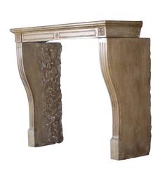 19th Century Burgundy Honey Color Antique Fireplace Mantel