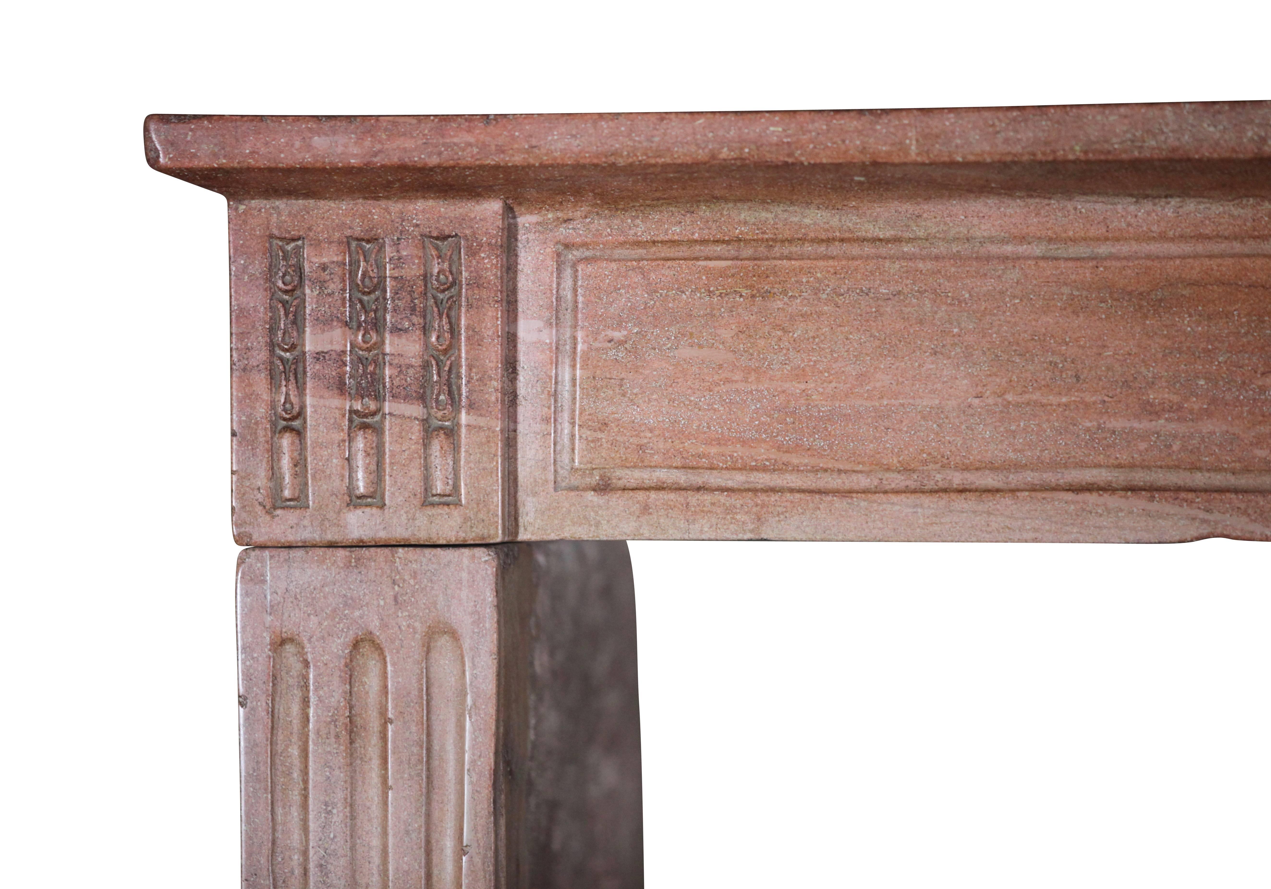 Carved 18th Century Antique Fireplace Mantel For Sale