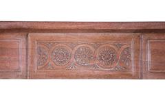 Italian Louis XVI Marble Fireplace Mantel, Carved Design, 18th Century