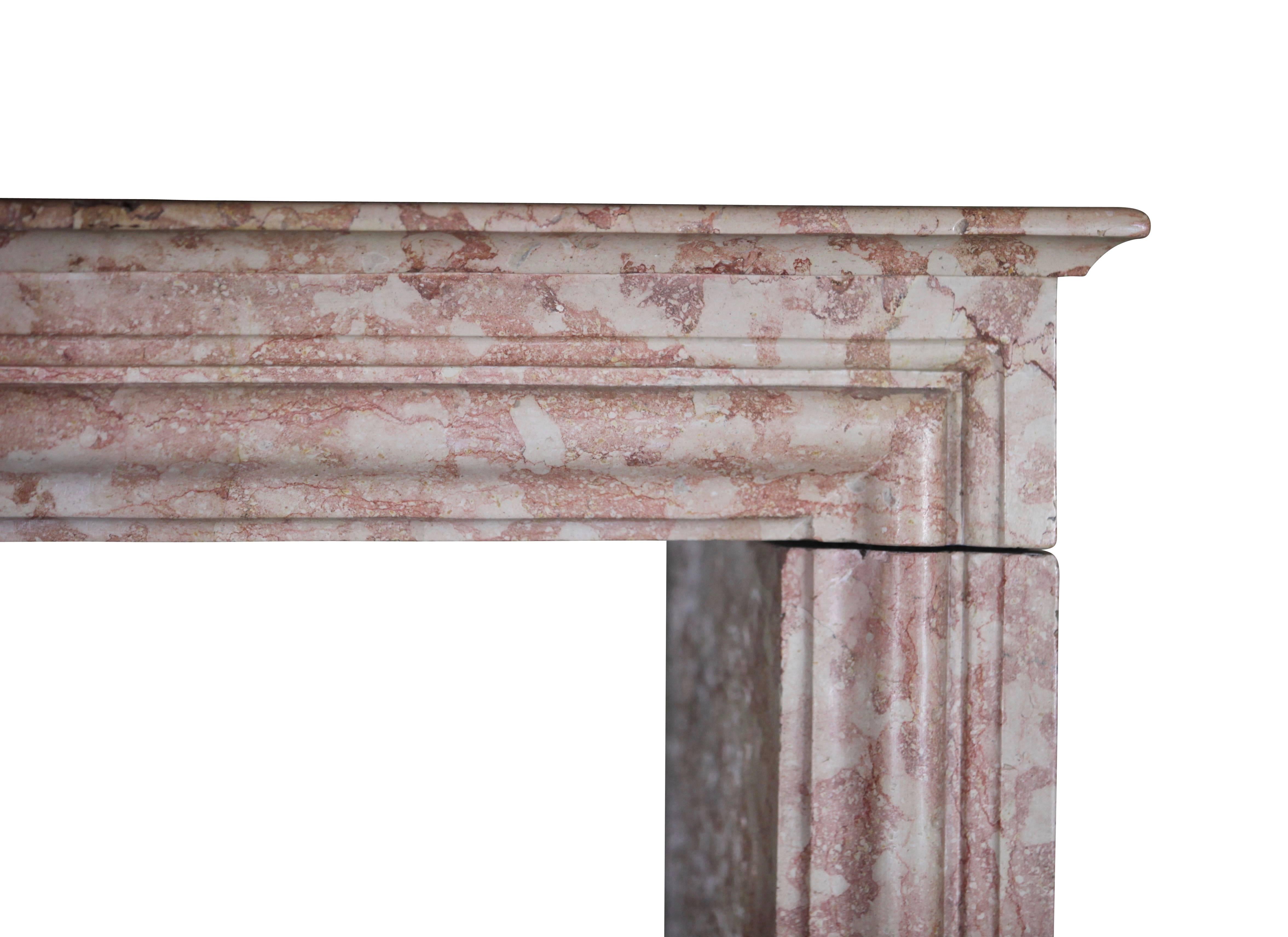 Stone 19th Century Original Antique Fireplace Surround in Marble For Sale