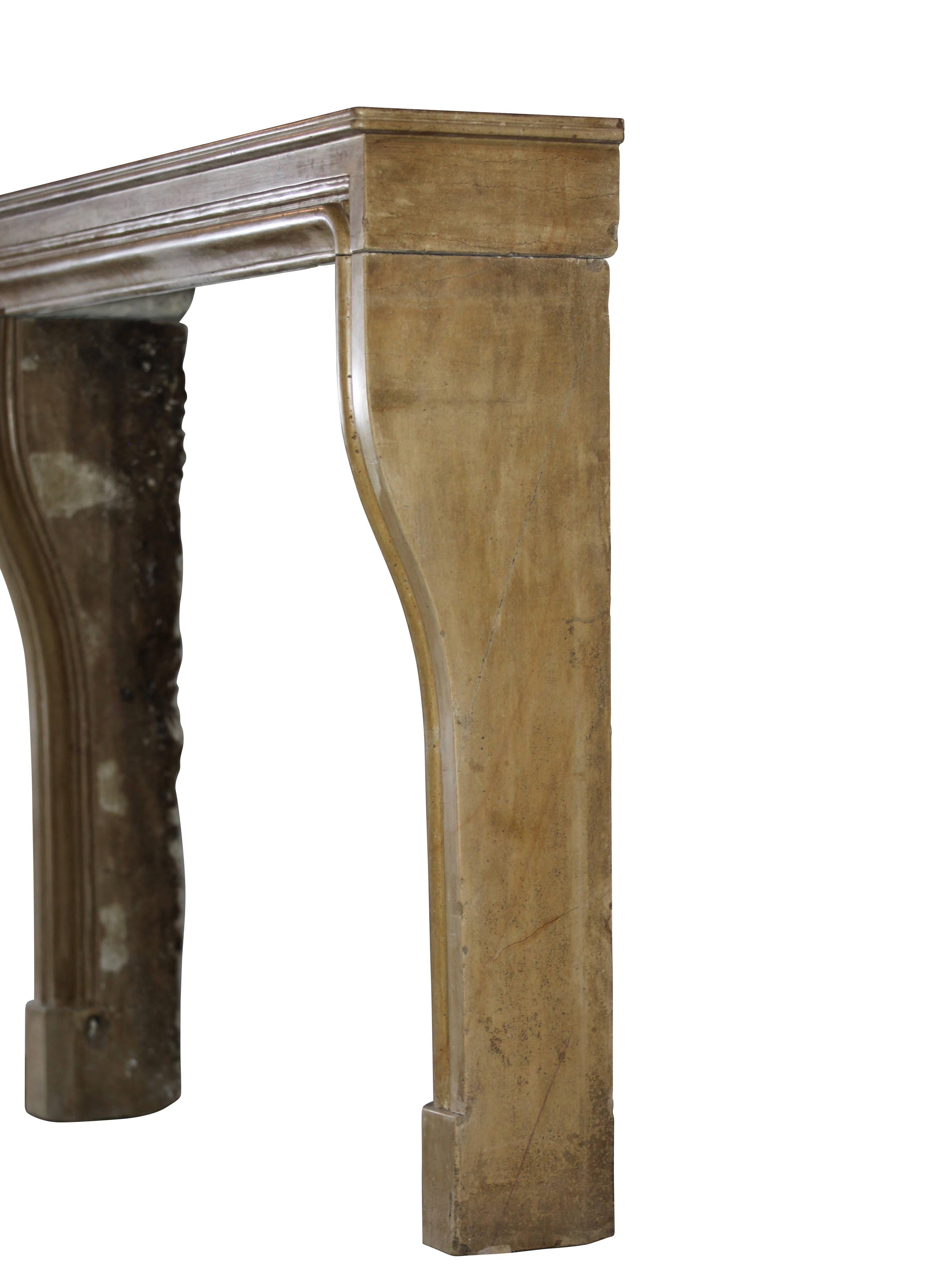 Carved 19th Century Burgundy Honey Color Antique Fireplace Mantel For Sale