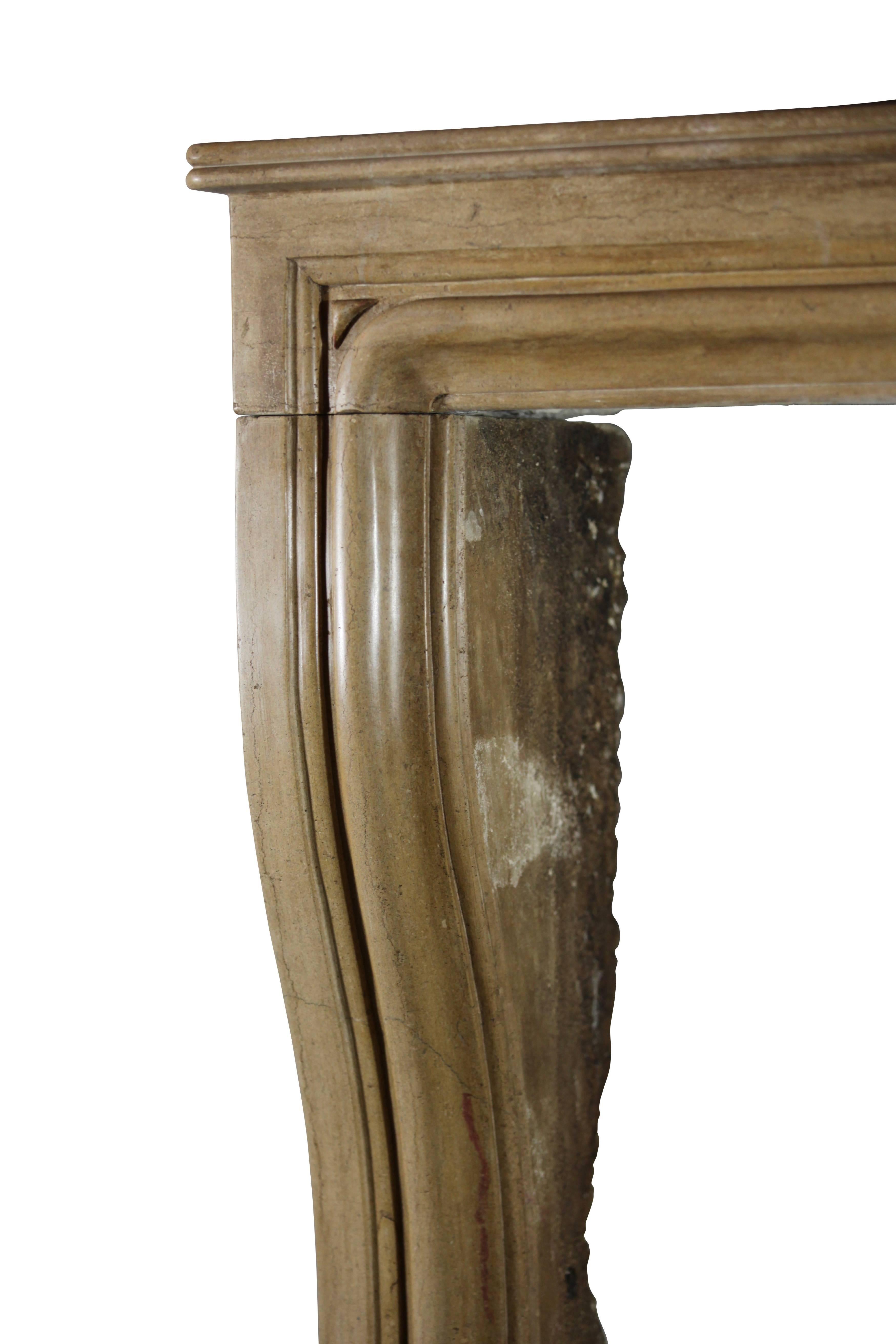 Louis XIV 19th Century Burgundy Honey Color Antique Fireplace Mantel For Sale