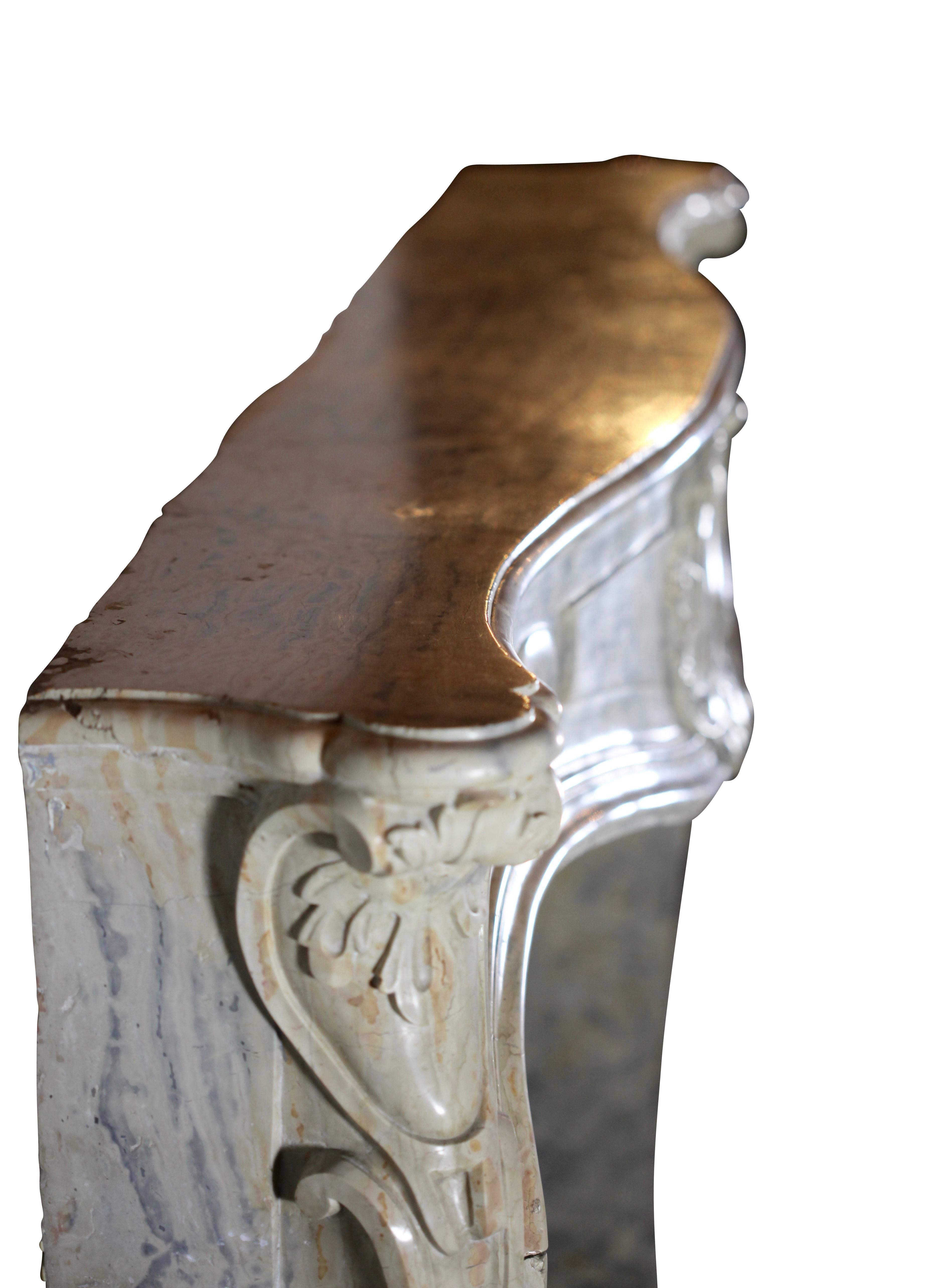 Timeless Cosmopolitan Classic French Antique Fireplace Mantle For Sale 1