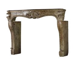 18th Century Brown Hard Stone Antique Fireplace Mantel