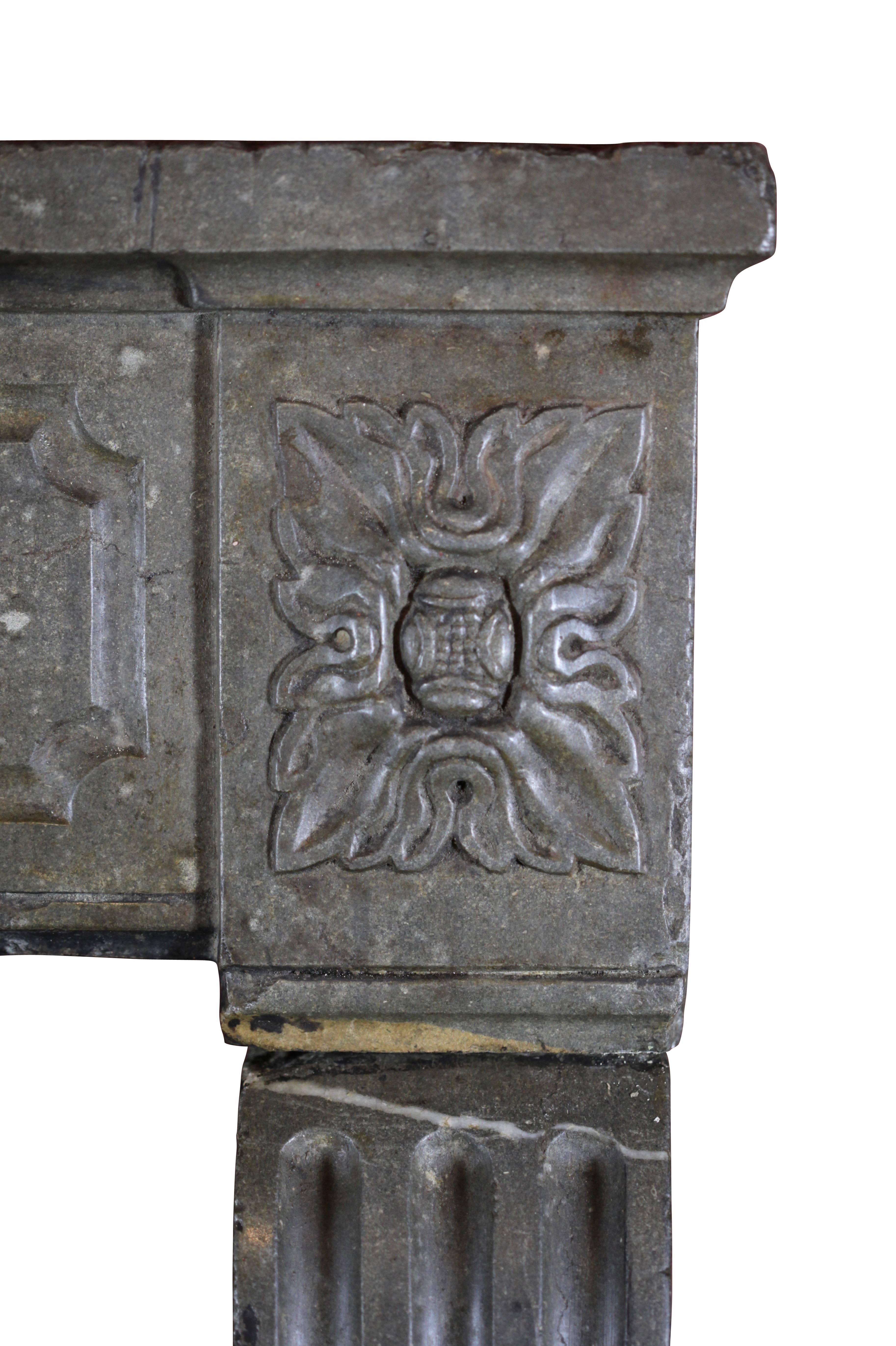 18th Century Original Antique Fireplace Mantel In Excellent Condition For Sale In Beervelde, BE