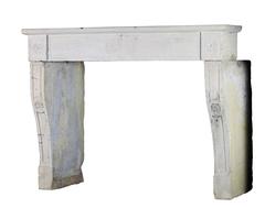 17th Century Limestone Antique Fireplace Mantel