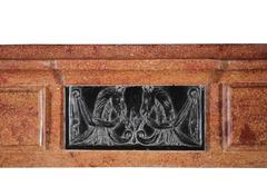 Directoire Fireplace Mantel with Black Marble Inlay, France