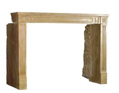 18th Century Burgundy Hardstone Antique Fireplace Mantel