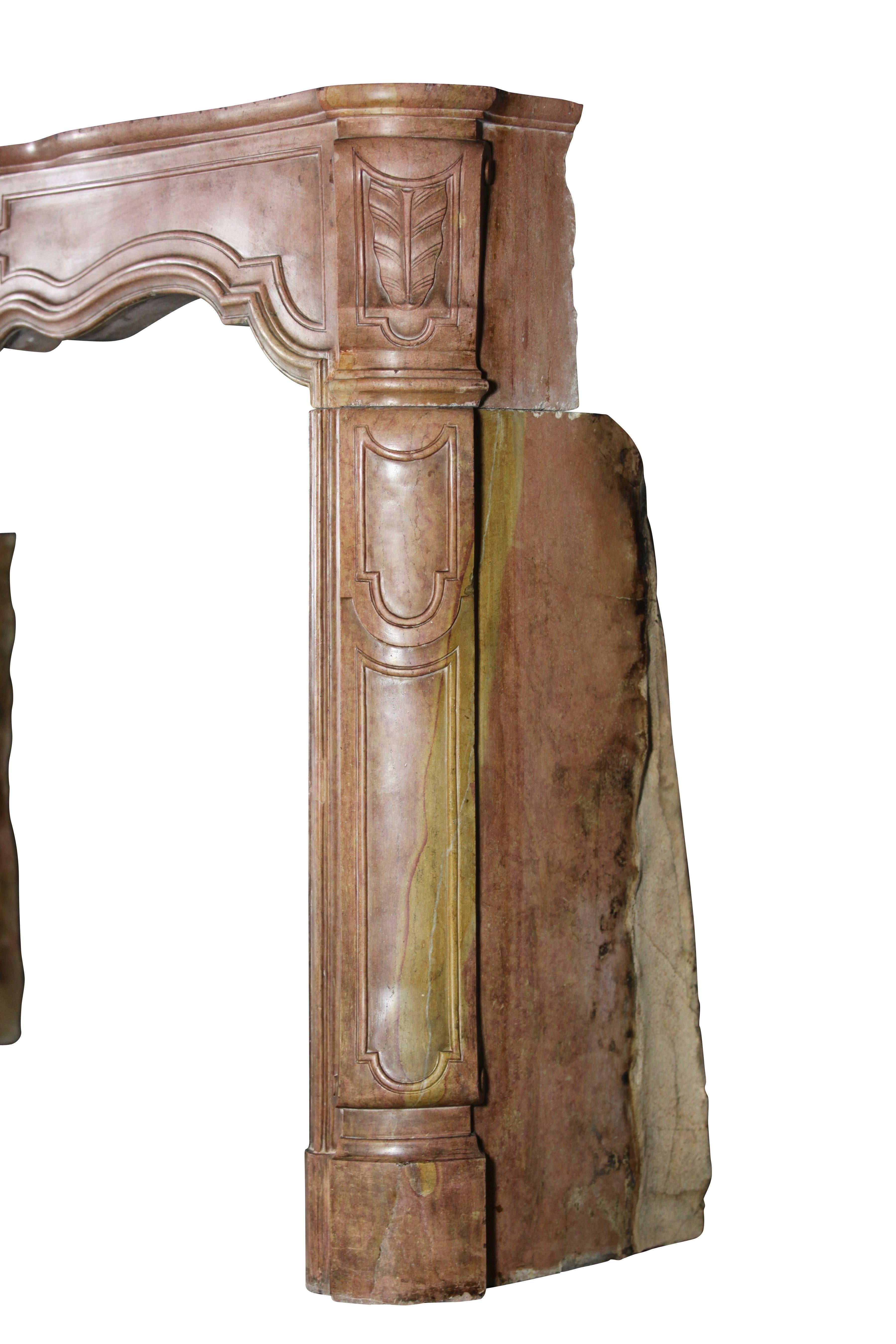 Regency 18th Century Burgundy Hardstone Antique Fireplace Mantel For Sale