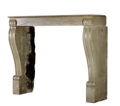 Art Deco Burgundy Fireplace Mantel, Carved Hard Stone, 20th Century