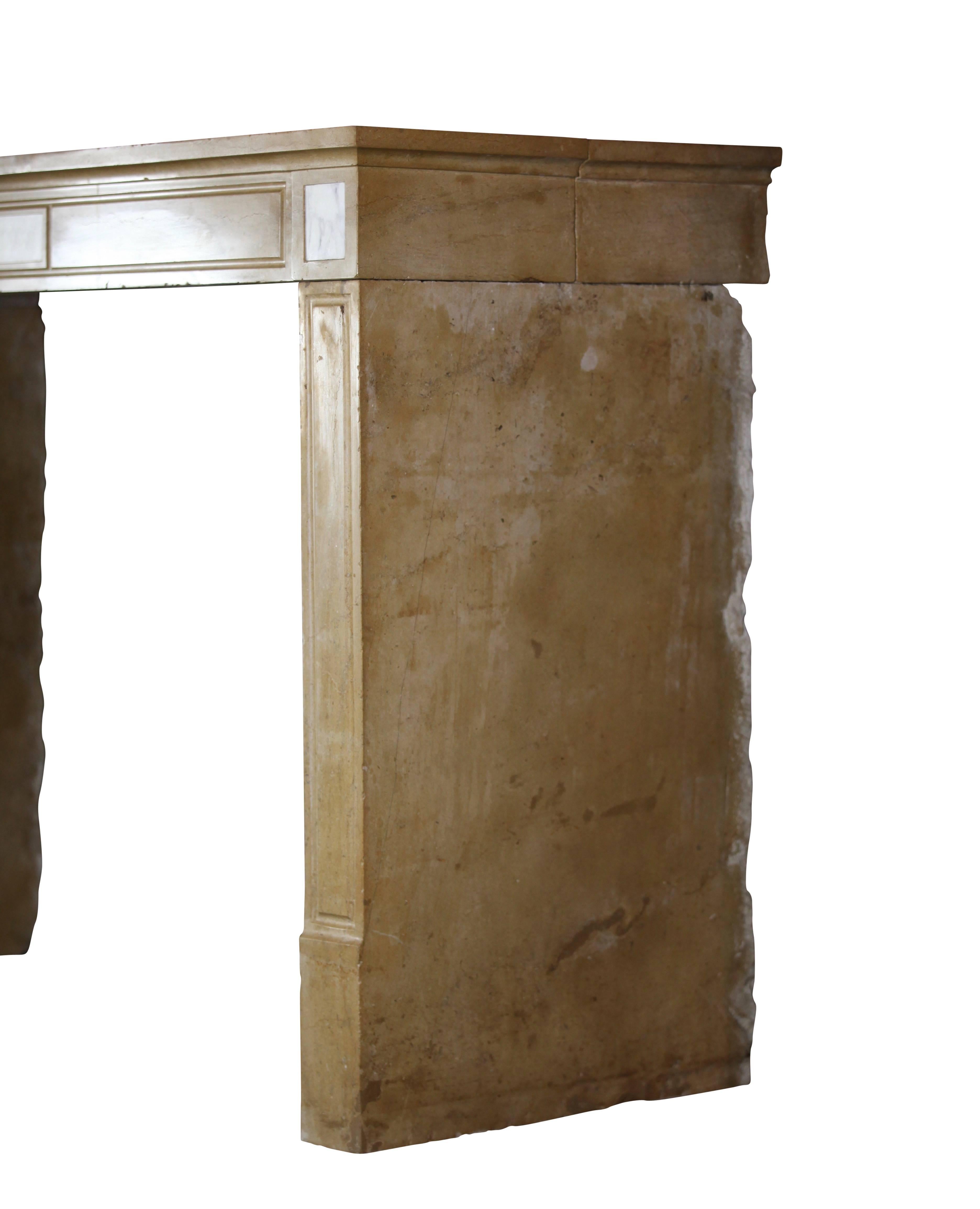 Directoire 19th Century Original Antique French Stylish Fireplace Mantle For Sale