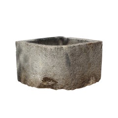 17th Century French Country Style Corner Limestone Trough