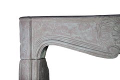 18th C. Regency Period Limestone Antique Fireplace Mantel Burgundy Hardstone