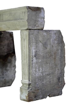 18th Century Petite Grez Stone French Country Fireplace Surround