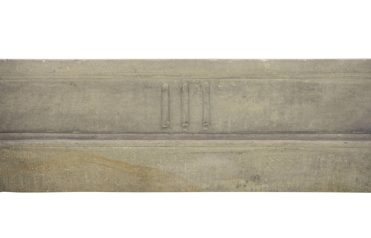18th Century and Earlier 18th Century Petite Grez Stone French Country Fireplace Surround For Sale