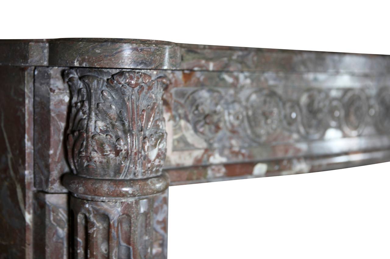 Marble 18th Century Fine Antique French Fireplace Mantel from the Louis XVI Period