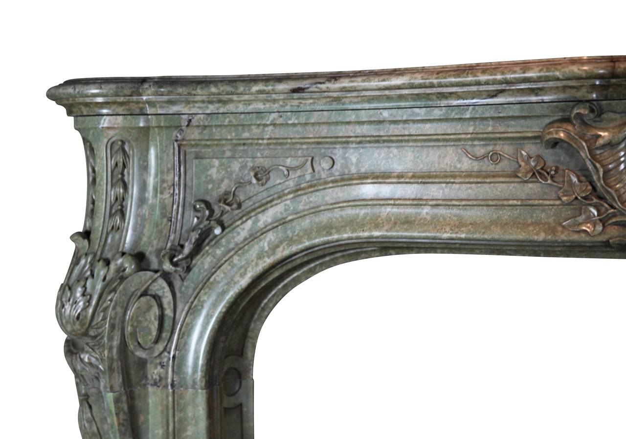 Late 19th Century 19th Century French Rococo Revival Period of the Third Republic in Green Marble