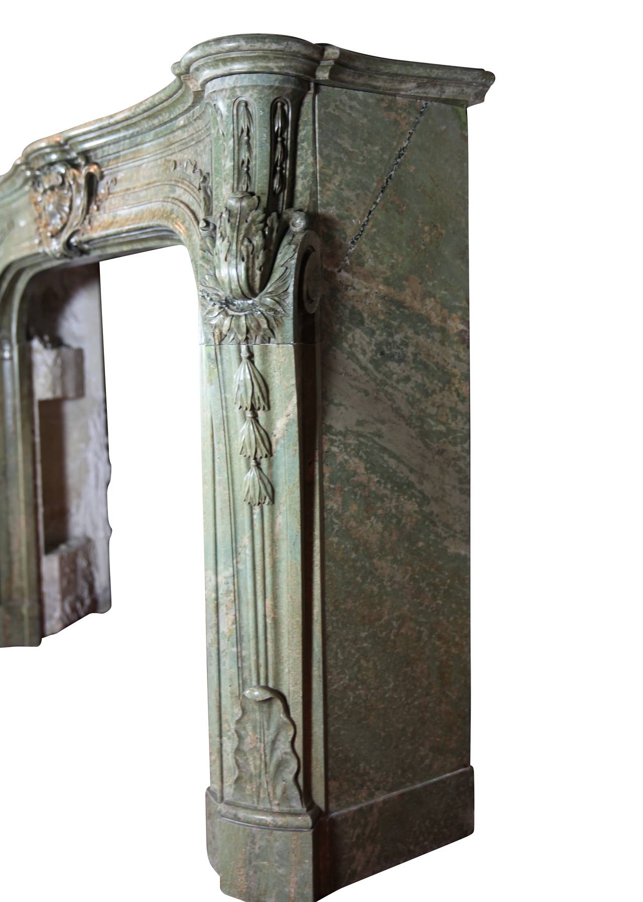 19th Century French Rococo Revival Period of the Third Republic in Green Marble 2