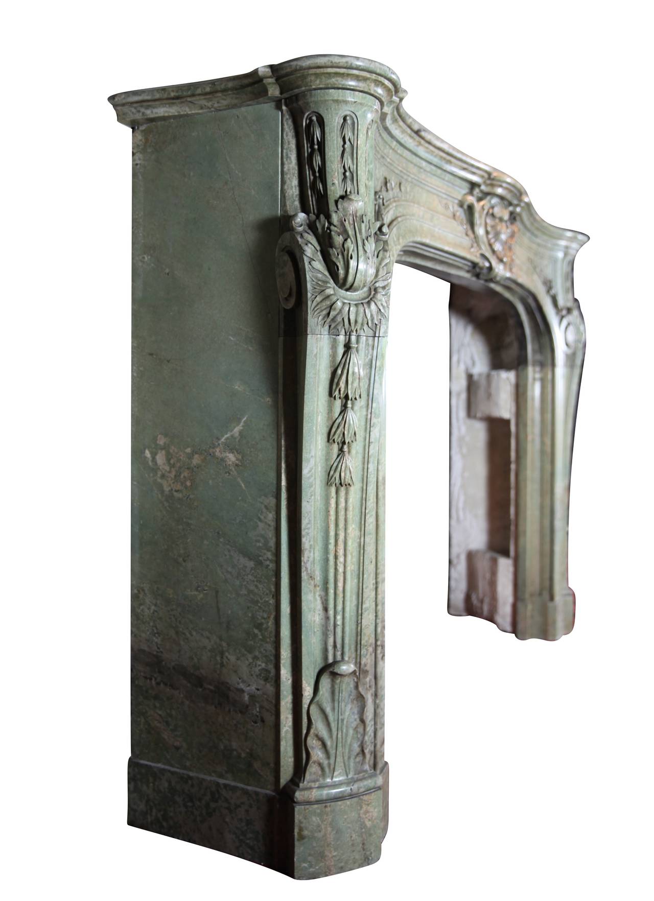 19th Century French Rococo Revival Period of the Third Republic in Green Marble 5