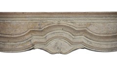 18th Century French Country Limestone Antique Fireplace Mantel