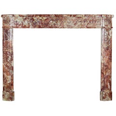 18th Century Fine French Antique Fireplace in Opulent Marble