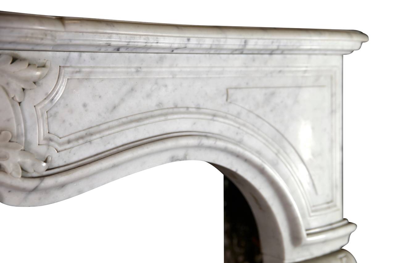 19. Jahrhundert Regency-Stil weißer Carrara-Marmor antiken Kamin Surround (Französisch)