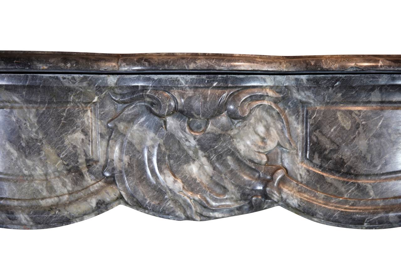 Dutch 18th Century Grey Marble Fine Antique Regency Fireplace Surround