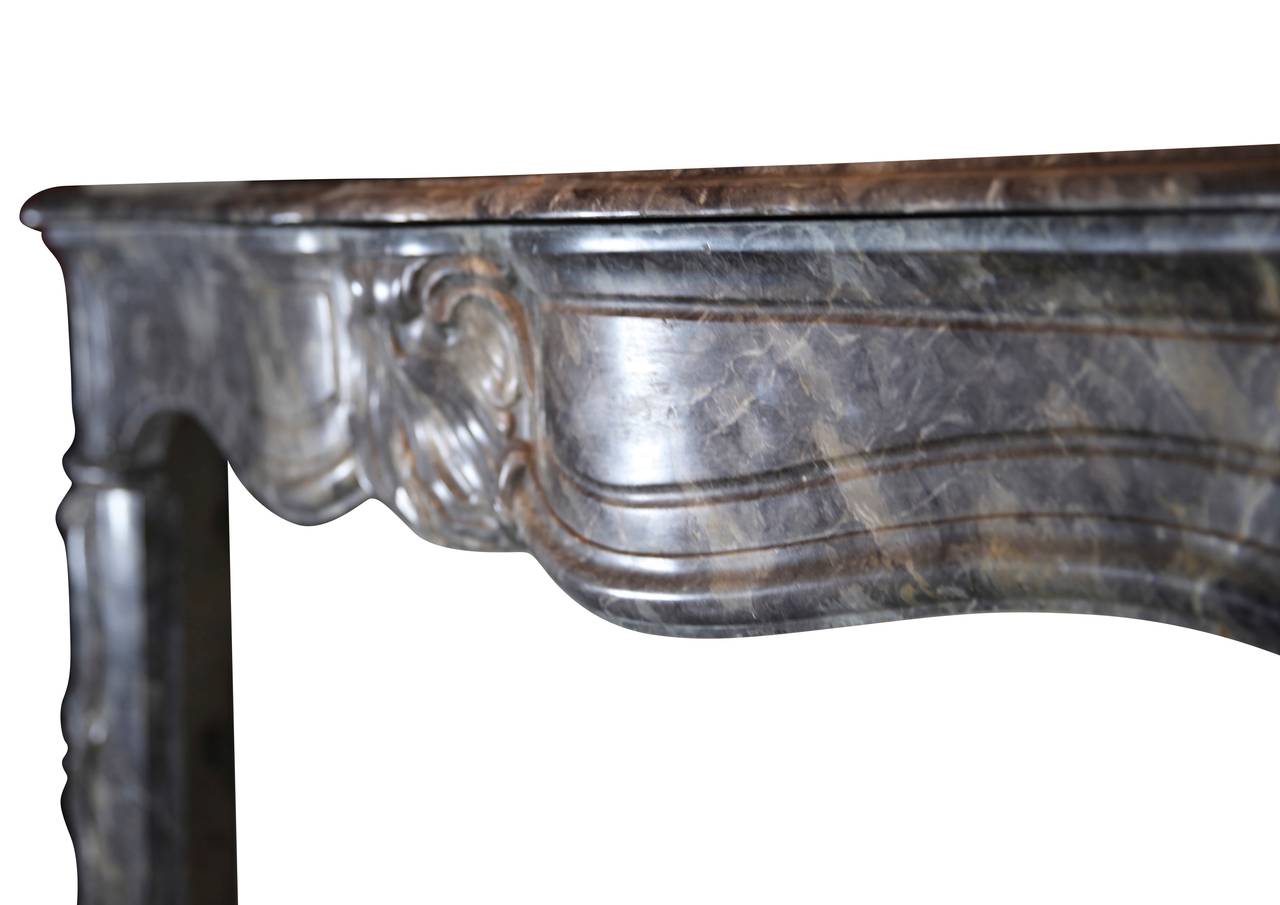 18th Century Grey Marble Fine Antique Regency Fireplace Surround In Excellent Condition In Beervelde, BE