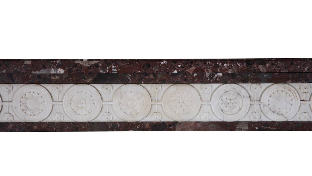 Carved 18th Century Directoire Period Fine French Antique Fireplace Mantel For Sale