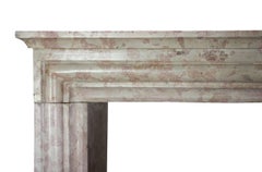 19th Century Timeless French Burgundy Antique Fireplace Surround