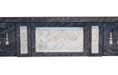 18th Century Fine European Antique Fireplace Surround in Marble from Bruges